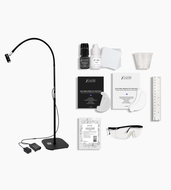 Flash Cure™ UV Lash Extension Essentials Kit - Clear (5 mL)